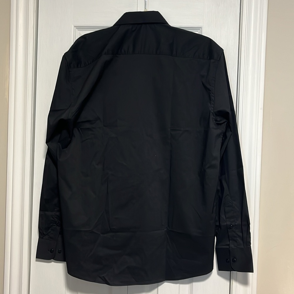 ⭐️ NWT- Polo Assassin black long-sleeve slim-fit stretch button-down shirt- LRG - Picture 8 of 10